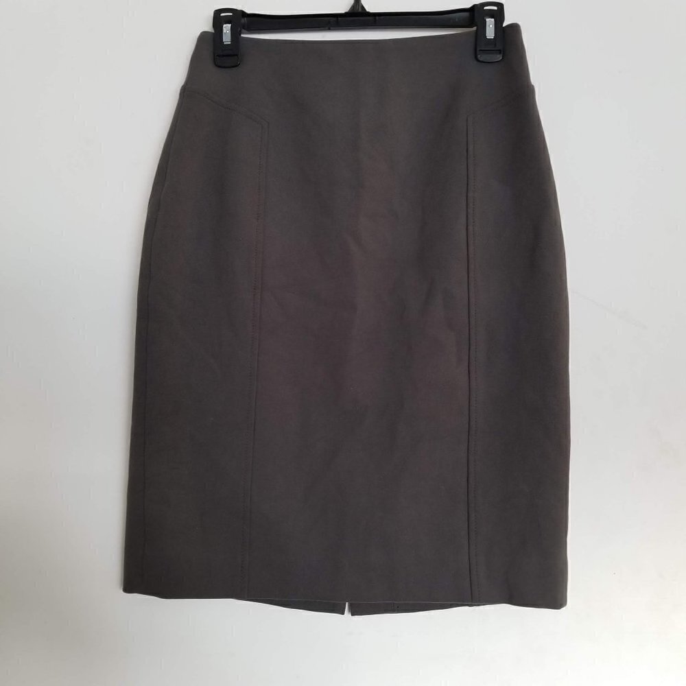 Halogen Slim Zipper Back Slit Classic Pencil Skirt